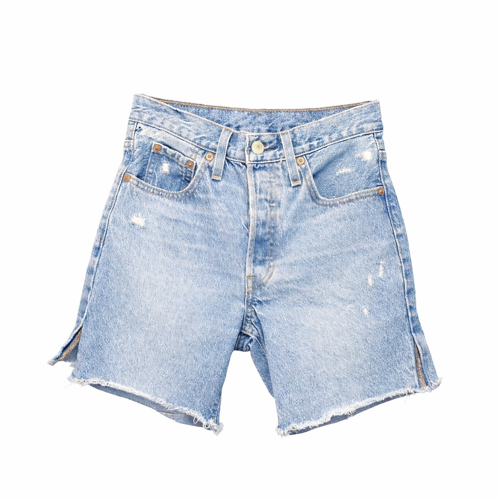 Levi's Distressed 501 Women Button-fly Jean Shorts